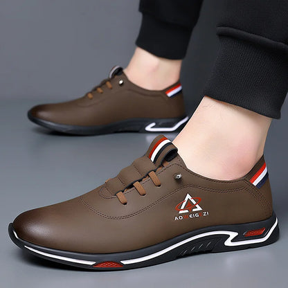 Men's casual slip-on leather shoes