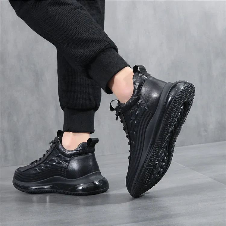 Men's Casual Cowhide Air Cushion Sneakers