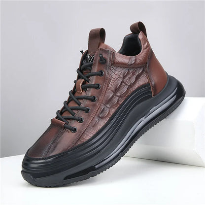 Men's Casual Cowhide Air Cushion Sneakers